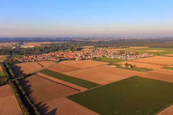 Photographie aérienne de Vue de la ville depuis le sud-ouest à Steinweiler dans le département Rhénanie-Palatinat, Allemagne