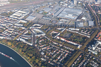 Photographie aérienne de Quartier Lindenhof in Mannheim dans le département Bade-Wurtemberg, Allemagne