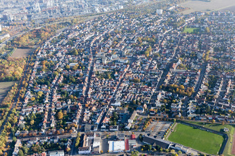 Quartier Oppau in Ludwigshafen am Rhein dans le département Rhénanie-Palatinat, Allemagne vue du ciel