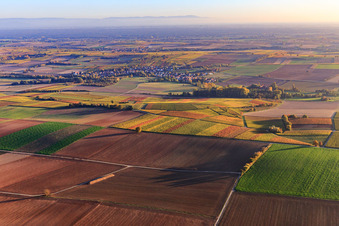 Photographie aérienne de Vue du village depuis le nord-ouest à Oberhausen dans le département Rhénanie-Palatinat, Allemagne