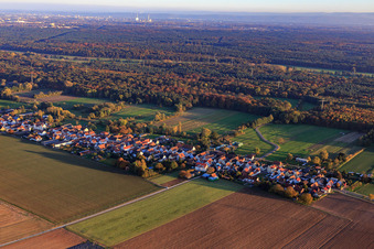 Vue aérienne de La Saarstraße vue du nord-ouest à Kandel dans le département Rhénanie-Palatinat, Allemagne