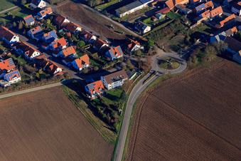 Vue aérienne de Rond-point de la Windener Straße à Steinweiler dans le département Rhénanie-Palatinat, Allemagne