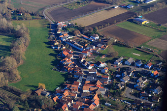 Vue aérienne de Niedergasse à Steinweiler dans le département Rhénanie-Palatinat, Allemagne