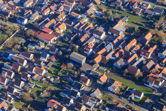 Vue aérienne de Gartenstr à Steinweiler dans le département Rhénanie-Palatinat, Allemagne