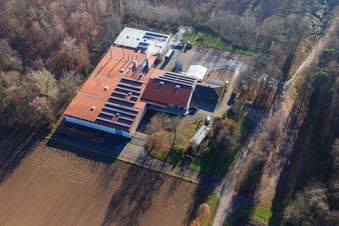 Vue aérienne de Fabricant d'herbes Steinicke Metz GmbH à le quartier Hayna in Herxheim bei Landau dans le département Rhénanie-Palatinat, Allemagne