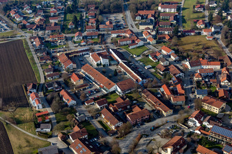 Vue d'oiseau de Bad Birnbach dans le département Bavière, Allemagne