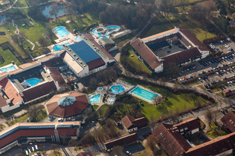 Quartier Aunham in Bad Birnbach dans le département Bavière, Allemagne d'en haut