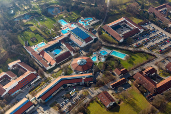 Quartier Aunham in Bad Birnbach dans le département Bavière, Allemagne depuis l'avion