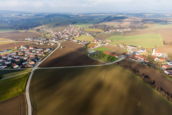 Vue aérienne de Quartier Schmidham in Ruhstorf an der Rott dans le département Bavière, Allemagne