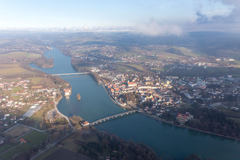 Vue oblique de Schärding dans le département Haute-Autriche, L'Autriche