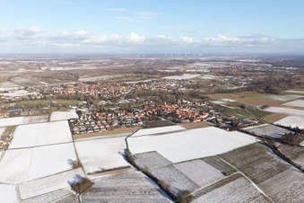 Enregistrement par drone de Quartier Mühlhofen in Billigheim-Ingenheim dans le département Rhénanie-Palatinat, Allemagne