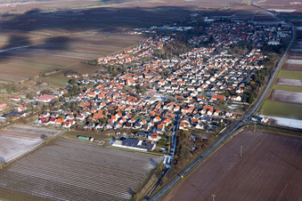 Quartier Niederhochstadt in Hochstadt dans le département Rhénanie-Palatinat, Allemagne vue d'en haut