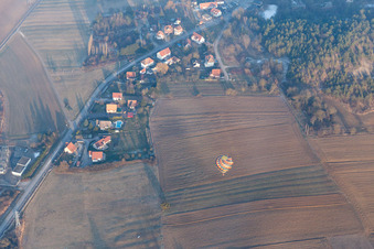 Preuschdorf dans le département Bas Rhin, France d'en haut