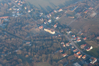Preuschdorf dans le département Bas Rhin, France vue d'en haut