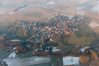 Vue oblique de Retschwiller dans le département Bas Rhin, France