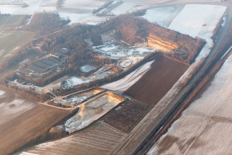 Vue oblique de Riedseltz dans le département Bas Rhin, France