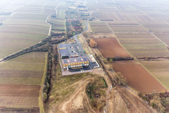 Vue aérienne de Site de l'usine de tri des déchets et du recyclage à Edesheim à Knöringen dans le département Rhénanie-Palatinat, Allemagne