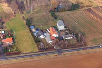 Vue aérienne de Quartier de Höfen avec salon de beauté Gabi Pfleiderer à le quartier Minderslachen in Kandel dans le département Rhénanie-Palatinat, Allemagne