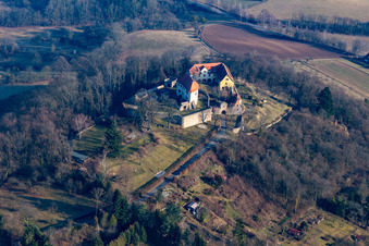 Vue aérienne de Reichelsheim dans le département Hesse, Allemagne