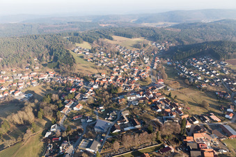 Vue aérienne de Quartier Hammelbach in Grasellenbach dans le département Hesse, Allemagne