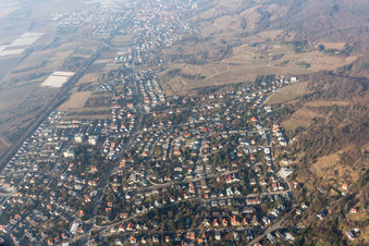 Quartier Auerbach in Bensheim dans le département Hesse, Allemagne d'en haut
