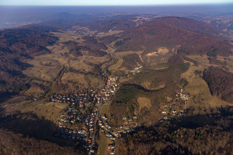 Vue oblique de Quartier Hochstädten in Bensheim dans le département Hesse, Allemagne