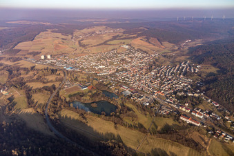 Vue oblique de Bad König dans le département Hesse, Allemagne