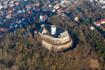 Photographie aérienne de Complexe du château du Musée Veste sur le Burgweg à le quartier Hering in Otzberg dans le département Hesse, Allemagne