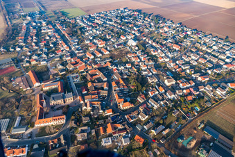 Vue aérienne de Quartier Klein-Zimmern in Groß-Zimmern dans le département Hesse, Allemagne