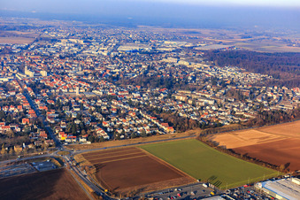 Vue aérienne de Rue Ketteler à Dieburg dans le département Hesse, Allemagne