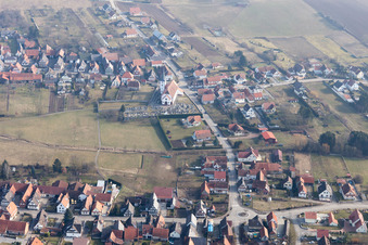 Seebach dans le département Bas Rhin, France hors des airs