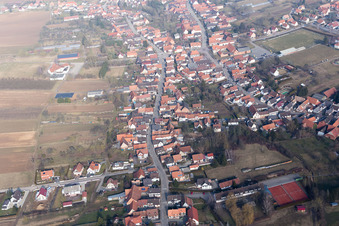 Image drone de Seebach dans le département Bas Rhin, France