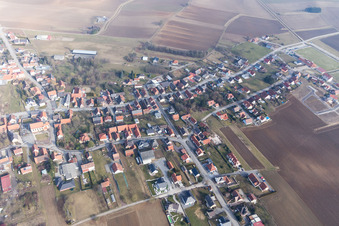 Oberlauterbach dans le département Bas Rhin, France d'en haut