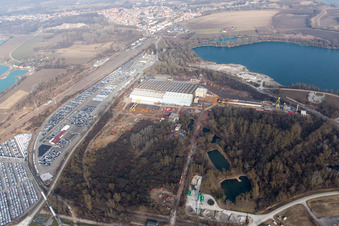Vue aérienne de Lauterbourg dans le département Bas Rhin, France