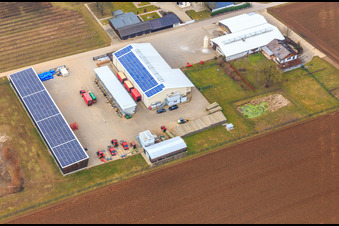 Jardin du fermier à Winden dans le département Rhénanie-Palatinat, Allemagne hors des airs