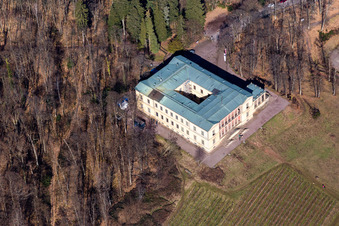 Vue aérienne de Château de la Villa Ludwigshöhe à Edenkoben dans le département Rhénanie-Palatinat, Allemagne