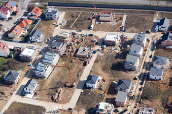 Photographie aérienne de Nouvelle zone de développement Am Römerberg à le quartier Heiligenstein in Römerberg dans le département Rhénanie-Palatinat, Allemagne