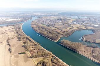 Vue aérienne de Quartier Rheinhausen in Oberhausen-Rheinhausen dans le département Bade-Wurtemberg, Allemagne