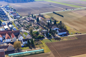 Vue aérienne de La crèche Konrad en hiver à le quartier Hayna in Herxheim bei Landau dans le département Rhénanie-Palatinat, Allemagne