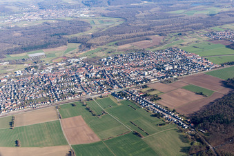 Photographie aérienne de Quartier Blankenloch in Stutensee dans le département Bade-Wurtemberg, Allemagne