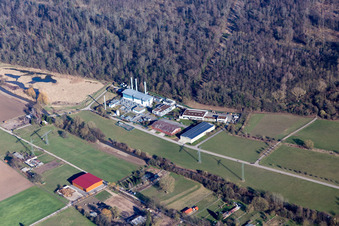 Vue aérienne de Terranets bw GmbH à le quartier Blankenloch in Stutensee dans le département Bade-Wurtemberg, Allemagne
