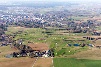 Vue aérienne de Club de golf Bruchsal eV à Bruchsal dans le département Bade-Wurtemberg, Allemagne