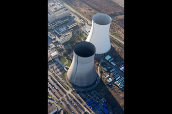 Vue d'oiseau de Philippsburg dans le département Bade-Wurtemberg, Allemagne
