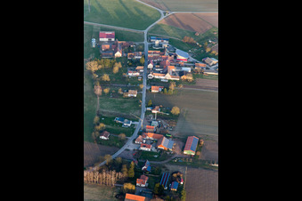 Quartier Deutschhof in Kapellen-Drusweiler dans le département Rhénanie-Palatinat, Allemagne depuis l'avion