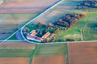 Vue aérienne de Atelier pour les talents cachés à but non lucratif GmbH à Haftelhof à Schweighofen dans le département Rhénanie-Palatinat, Allemagne