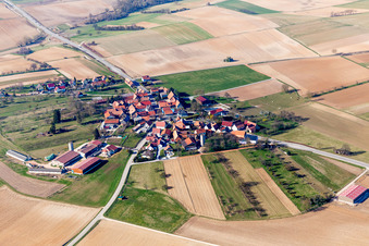 Enregistrement par drone de Rittershoffen dans le département Bas Rhin, France