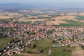 Vue aérienne de Surbourg dans le département Bas Rhin, France