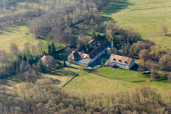 Surbourg dans le département Bas Rhin, France d'en haut