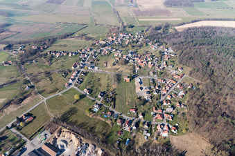 Photographie aérienne de Biblisheim dans le département Bas Rhin, France