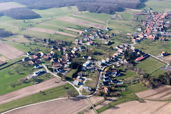 Vue aérienne de Eschbach dans le département Bas Rhin, France